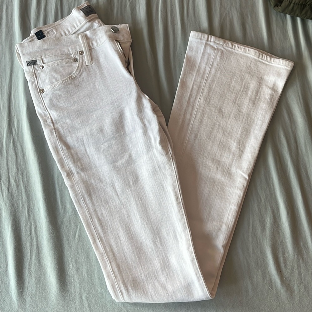 Citizens of Humanity Low Rise Bootcut Pure White Jeans